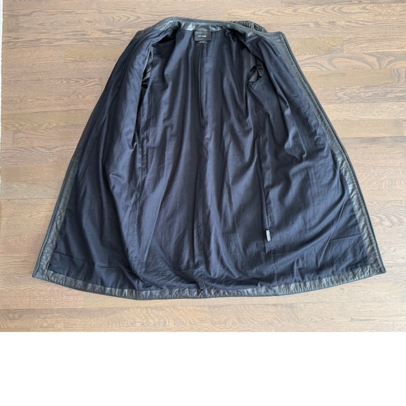 Isabel Marant Manteau Cybill Long Black Leather Coat Size 38 - Picture 8 of 13